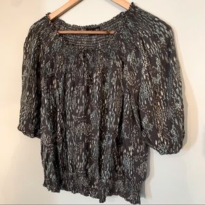 Soft Teal & Gray Top